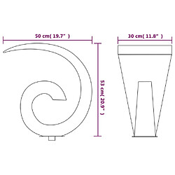 vidaXL Fontaine d'étang Acier inoxydable 50 x 30 x 53 cm Argenté pas cher