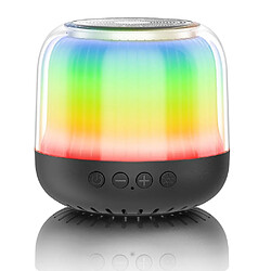 Yonis Enceinte Bluetooth Mini Lumineuse LED RGB Plein Écran Sans Fil Super Basse