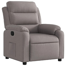 vidaXL Fauteuil inclinable Taupe Tissu