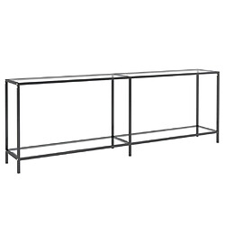 vidaXL Table console Transparent 220x35x75,5 cm Verre trempé