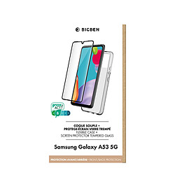 Bigben Pack pour Samsung Galaxy A53 5G (Coque Transparente + Verre trempé)