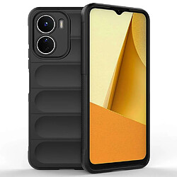 Htdmobiles Coque pour Vivo Y16 - housse etui silicone gel fine + verre trempe - NOIR 3D