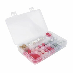 Rayher Coffret de perles en silicone - Rose pas cher