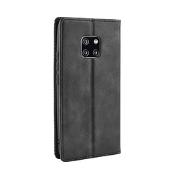 Avis Wewoo Housse Coque Étui en cuir à boucle magnétique avec texture rétro et pour HuMate 20 Pro, support emplacements pour cartes porte-monnaie (Noir)