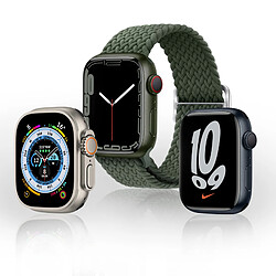 Avizar Bracelet pour Apple Watch 41mm / 40mm / 38 mm Nylon Tressé Respirant vert kaki pas cher