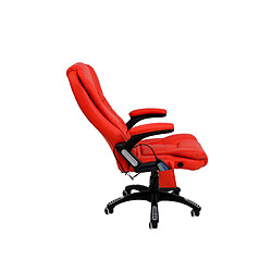 Acheter Bcelec Fauteuil de bureau Cuir Rouge Massant et Chauffant