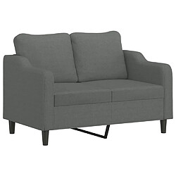 Avis Maison Chic Ensemble de canapés 3 pcs coussins, Canapé droit Sofa pour Salon gris foncé tissu -GKD966235