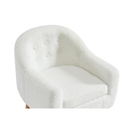 Acheter Vente-Unique Fauteuil pour enfant en tissu bouclette blanc CASORLA