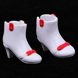 belles chaussures imperméables à talons hauts pour accessoires de poupées blythe 1/6 blanc