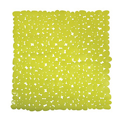 MSV Tapis Fond de douche PVC GALETS 53x53cm Vert Anis