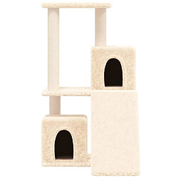 Helloshop26 Arbre à chat meuble tour grimper jouet grattage grattoir escalade plateforme avec griffoirs en sisal 82 cm crème 02_0022523