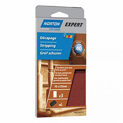 Papiers abrasifs auto agrippant pour bois Expert NORTON (70 x 125 - 120 - 5)