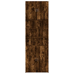 Acheter vidaXL Buffet haut chêne fumé 80x42,5x249 cm bois d'ingénierie