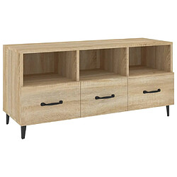 Maison Chic Meuble TV scandinave - Banc TV pour salon Chêne sonoma 102x35x50 cm Bois d'ingénierie -MN40341