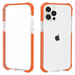 Coque en acrylique transparent épaissi aux quatre coins clair, antichoc orange pour votre Apple iPhone 13 Pro 6.1 pouces