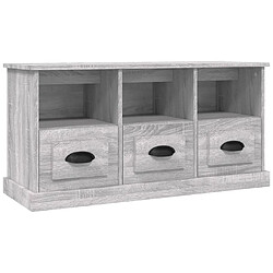 Maison Chic Meuble TV scandinave gris - Banc TV pour salon Sonoma 100x35x50 cm bois d'ingénierie -MN90771