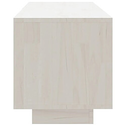 Acheter vidaXL Meuble TV Blanc 110x30x33,5 cm Bois de pin massif