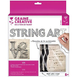 Graines Creatives Coffret String Art - Tableau Love art filaire 22 x 22 cm