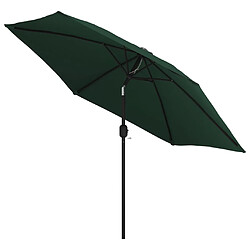 Helloshop26 Parasol meuble de jardin en porte-à-faux 3 m vert 02_0008601