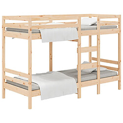 vidaXL Lit superposé sans matelas 80x200 cm bois de pin massif