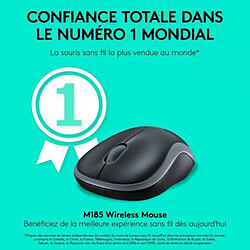 Souris LOGITECH - sans fil optique - M185 Rouge