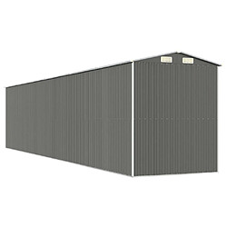 Acheter Helloshop26 Abri de jardin cabane cabanon maison de stockage remise extérieur hangar outils robuste clair 192 x 938 x 223 cm acier galvanisé gris 02_0022264