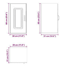 vidaXL Armoire murale de cuisine Kalmar vieux bois bois d'ingénierie pas cher