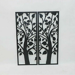 Décoration murale DKD Home Decor (2 Pièces) Arbre Métal Shabby Chic (35 x 1,3 x 91 cm)