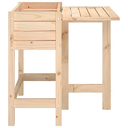 Acheter vidaXL Jardinière avec dessus de table pliable bois de pin massif