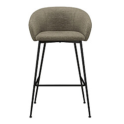 Acheter Moloo CHLOE-Fauteuil de bar en tissu Luxury Taupe et métal noir (x2)