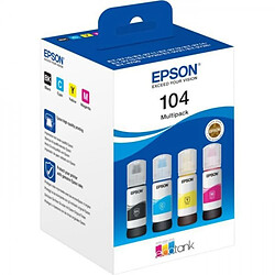 Epson Cartouche d'Encre - Imprimante Multipack 4 couleurs EcoTank 104 (C13T00P640)