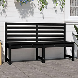 Avis Maison Chic Banc de jardin | Banquette de jardin | Chaise Relax noir 157,5 cm bois massif de pin -MN55717