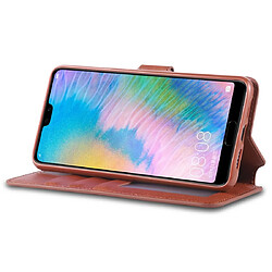 Wewoo Housse Coque Pour Huawei P20 AZNS Texture de veau Étui en cuir PU à rabat horizontal magnétique avec support et fentes cartes et cadre photo marron pas cher