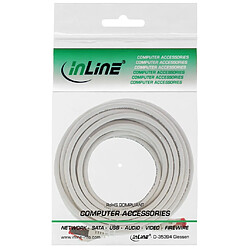 Avis Câble patch InLine® S / FTP PiMF Cat.6 250 MHz sans cuivre, halogène, blanc, 7,5 m