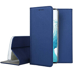 Htdmobiles Housse pour Samsung Galaxy A54 5G - etui coque pochette portefeuille + verre trempe - BLEU MAGNET