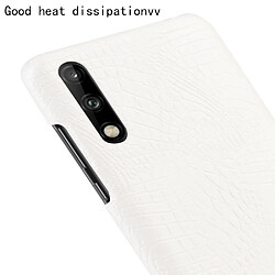 Wewoo Coque Rigide Pour Huawei Enjoy 10s Shockproof Crocodile Texture PC + PU Case White pas cher