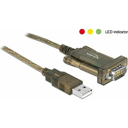 DeLOCK Adapter USB2.0 Type-A > 1 x Serial DB9 RS-232 - Serieller Adapter - USB - RS-232 x 1 - durchsichtig (64073)