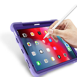 Coque en TPU + silicone anti chute avec béquille violet pour votre Apple iPad Air (2020)