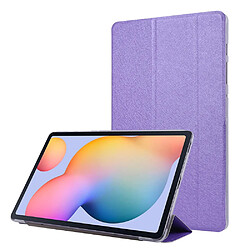 Etui en PU texture soie, antichoc avec support violet pour votre Samsung Galaxy Tab S8