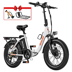 Vélo électrique Vitilan U3, pneus 20 x 4,0 pouces,750W,48V 13 Ah,45 km/h,65 km- Blanc