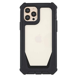 Coque en TPU + acrylique détachable 2-en-1 noir pour votre iPhone 12/12 Pro 6.1 pouces