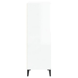 Acheter vidaXL Buffet haut Blanc brillant 60x36x110 cm Bois d'ingénierie