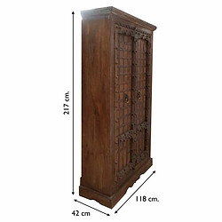 Armoire Alexandra House Living Marron Bois Recyclé 42 x 217 x 118 cm pas cher