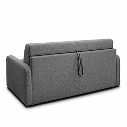 Avis Inside 75 Canapé convertible express MAC MAHON sommier lattes 120cm matelas 16cm tissu tweed gris graphite