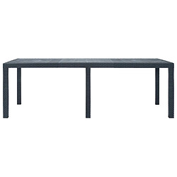 Maison Chic Table de jardin | Table d'extérieur Anthracite 220x90x72 cm Plastique Aspect rotin -GKD84543