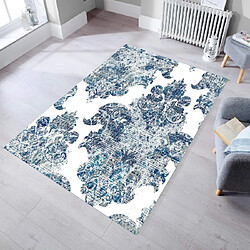 HOMEMANIA Tapis Imprimé Ethnic Trends 11 - Géométrique - Décoration de Maison, tapis d'entrée - Antidérapant - pour Couloir, Cuisine, Chambre, Salon - Multicolore en Polyester, Coton, 80 x 200 cm