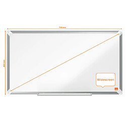 Nobo Tableau blanc magnétique écran large Premium Plus Émail 71x40 cm pas cher