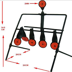 Set de 5 Cible de Tir en Acier Inoxydable 3mm d'Épaisseur Auto Réinitialisation