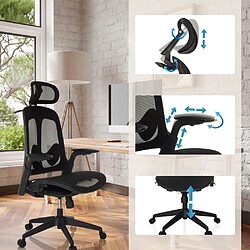 Avis Chaise de bureau / chaise pivotante ARCEO M tissu maillé noir hjh OFFICE