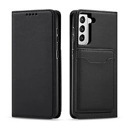 Ozzzo etui pour cartes magnetiques pour samsung galaxy s22 + (s22 plus) pochette portefeuille porte-cartes noir